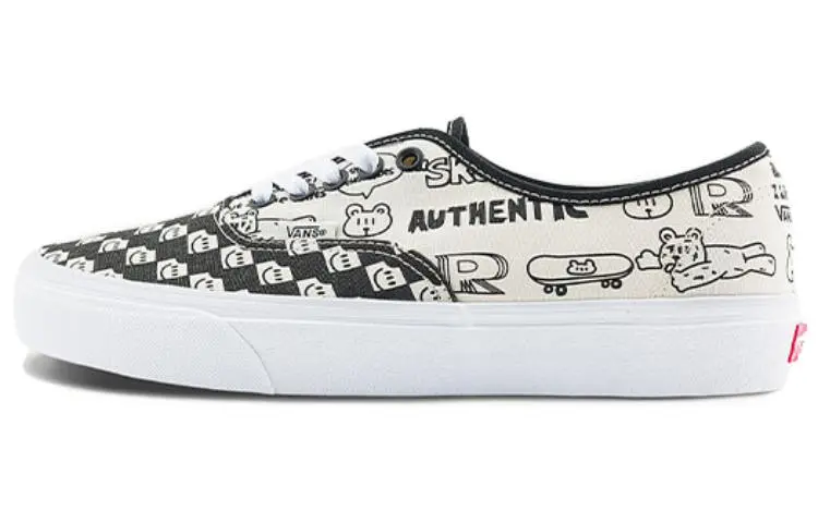 Vans x Otw Nuttsh Authentic Abrasion Resistant Low top Canvas Shoes Unisex Black White