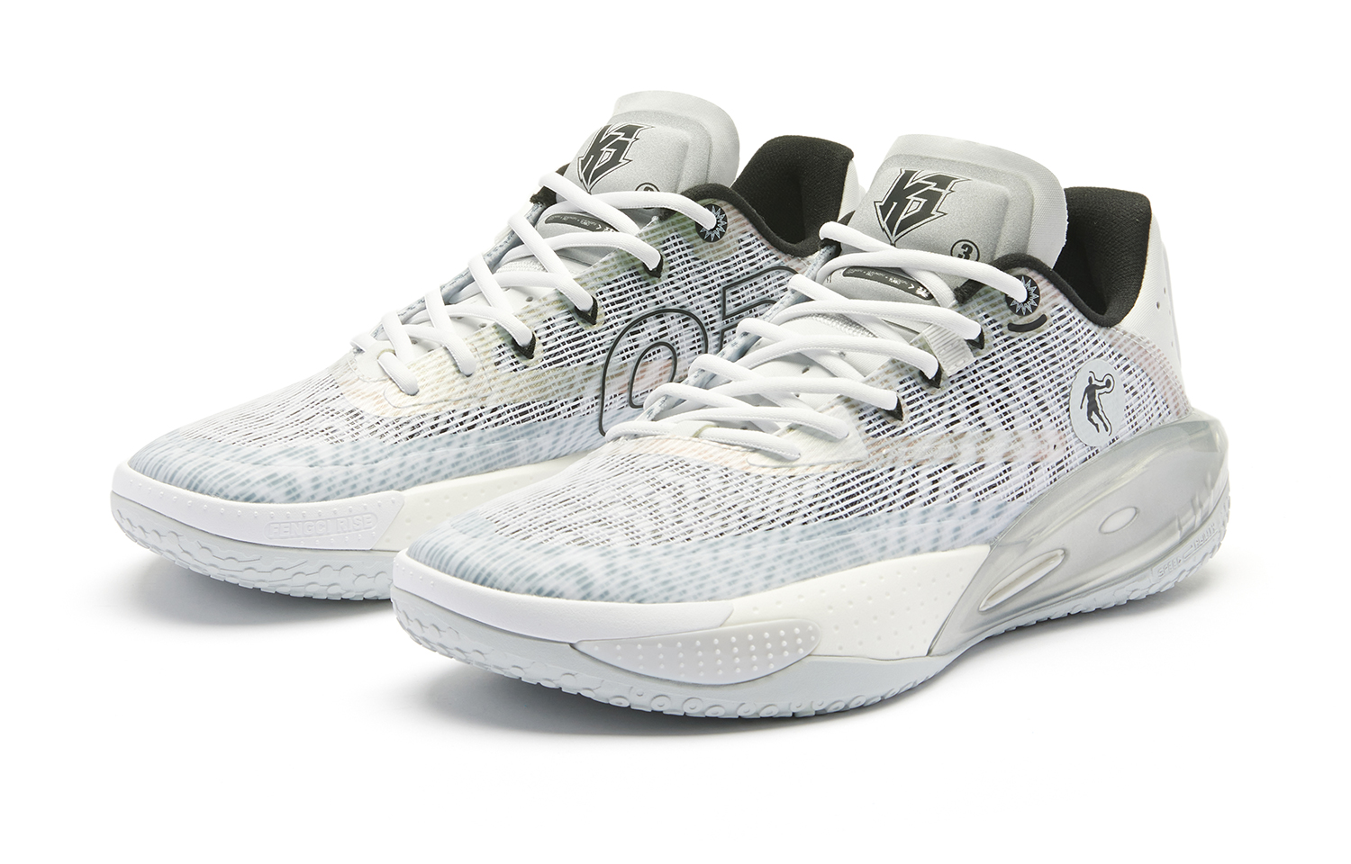 QIAODAN Thorn RISE Thorn Honey Q KUNGFU PRO Abrasion Resistant Low top Basketball Shoes Men’s White Silver