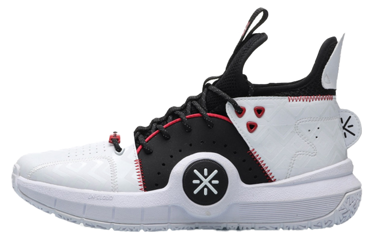 Li Ning Slip Resistant Abrasion Resistant Mid top Basketball Shoes Men’s Black White