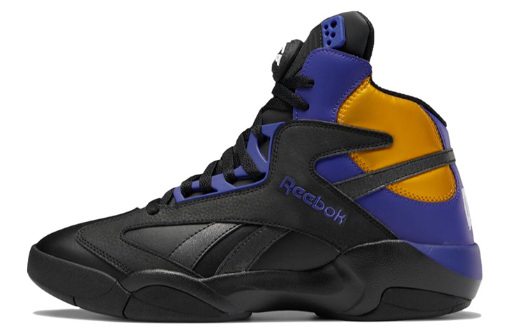 Мужские кроссовки Reebok Shaq Attaq Lakers (черные)