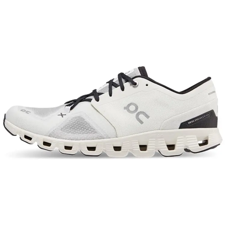 On Cloud X 3 Comfortable Slip Resistant Abrasion Resistant Support Low top Training Shoes Men's Ivory White/Black