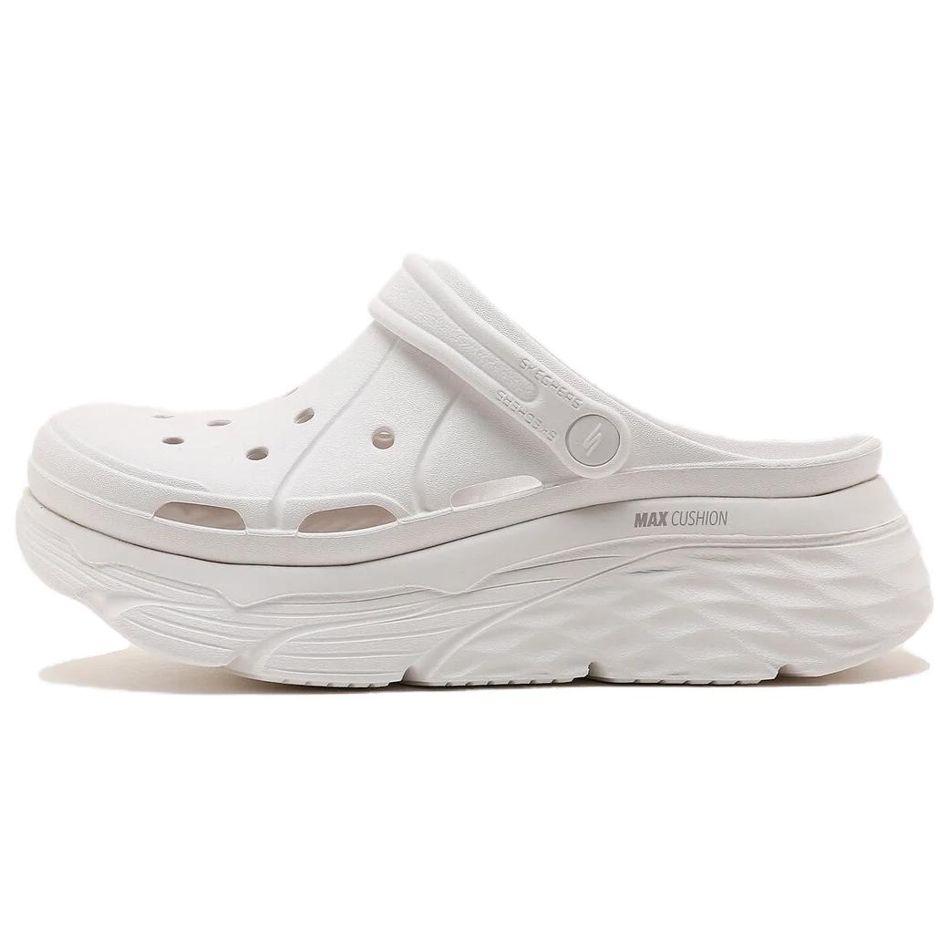 Skechers Skechers Max Cushioning EVA Bubble Shoes Thick-soled Cushioning Increase Summer Outer Sandals Slippers Croc Shoes Women's White