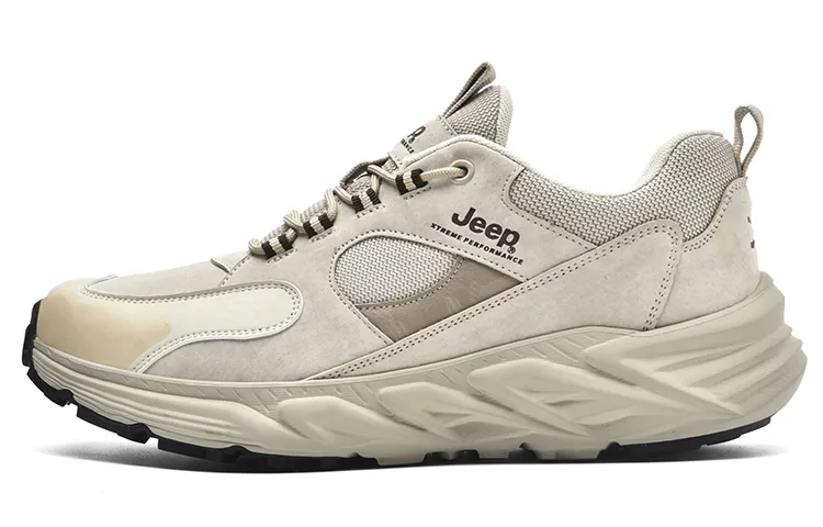 Jeep Pigskin Low top Chunky Sneakers Men's Sand