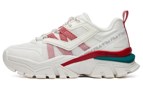 FILA Buffer Low Top Running Shoes White/Red Women's