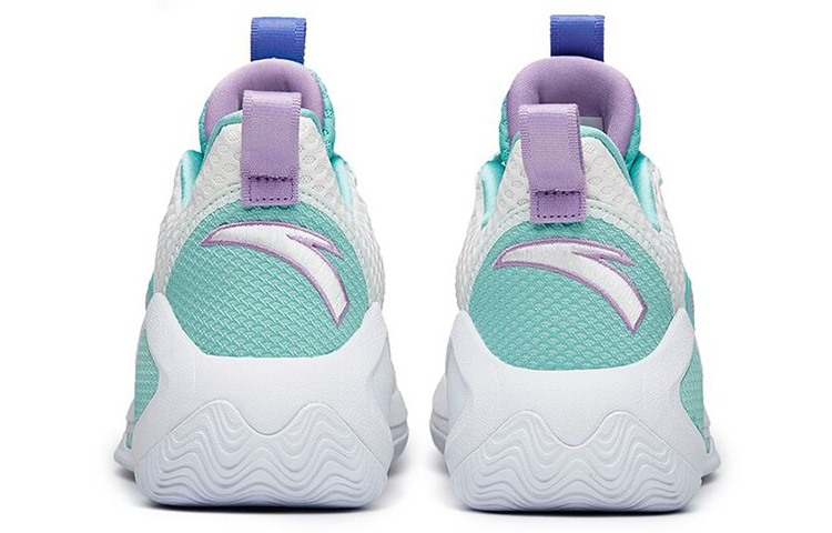 Anta Alien 3 Nitrogen Technology Wear-Resistant Slip-Resistant Lightweight Mid-Top Basketball Shoes Beige White Green