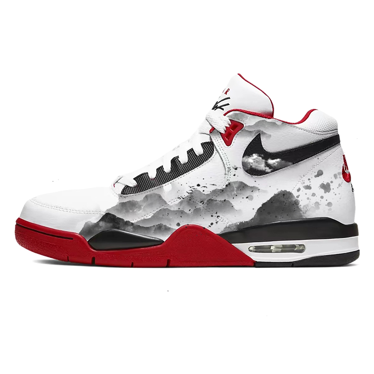Nike Flight Legacy Vintage Basketball Shoes Men’s Mid Top Red/White