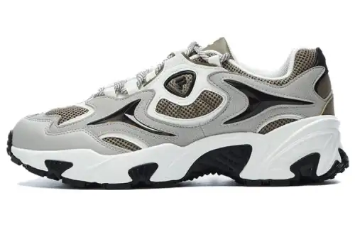 FILA FUSION Ancerus Plus Single Eye Shoe Textile, Synthetic Leather, TPU Low top Chunky Sneakers Men's Dove Gray