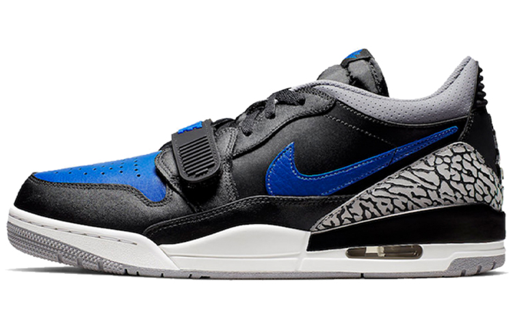 Jordan Legacy 312 low “royal” comfortable and versatile shock-absorbing and non-slip low-top retro basketball shoes men’s black and blue