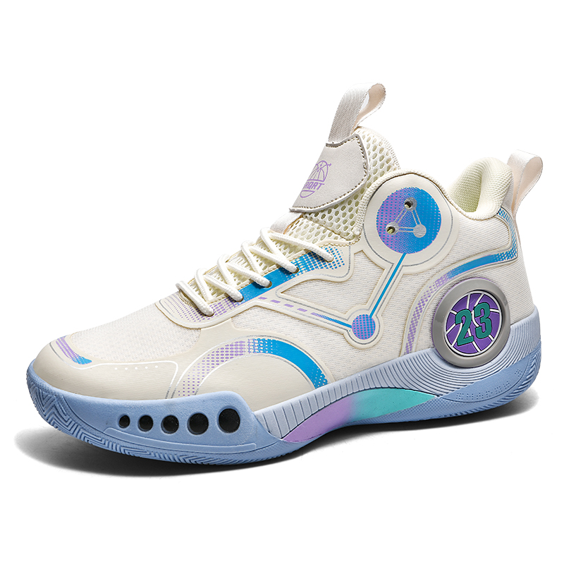 GQWE Fabric Slip Resistant, Abrasion Resistant, Breathable High top Basketball Shoes Unisex