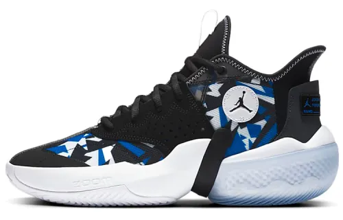 Air Jordan React Elevation 'Fractal Pattern Black Racer Blue'