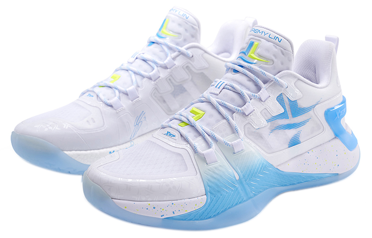 XTEP Jeremy Lin 2 Basketball Shoes Men’s Low Top White Blue