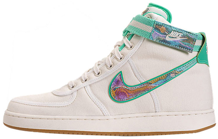 Supreme x Nike Air Vandal High Comfortable Shock Absorbing Support High Top Retro Basketball Shoes Men's White Blue