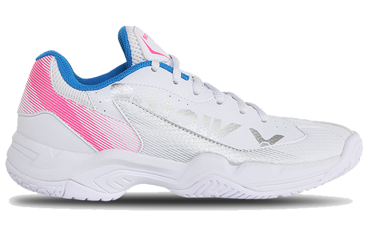 VICTOR Comfortable Cushioning Slip Resistant Abrasion Resistant Breathable Low top Badminton Shoes Men’s Pearl White