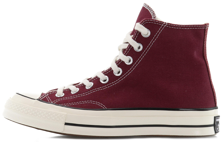 Converse 1970s chuck taylor comfortable and casual, wear-resistant and lightweight, high-top canvas shoes, same style for men and women, burgundy