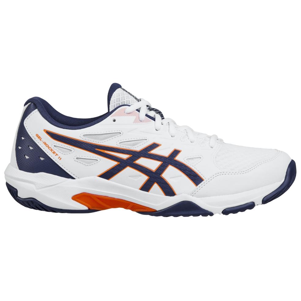 ASICS Gel Rocket 11 Soft And Comfortable Abrasion Resistant Low top Training Shoes Men’s White 2E Width