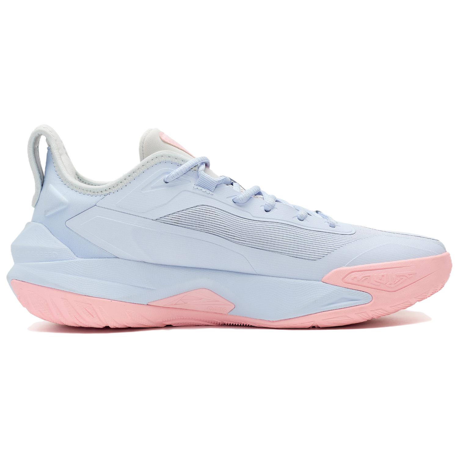 QIAODAN Cushioning, Wear Resistant Low top Basketball Shoes Men’s Yi Purple Soft Pink