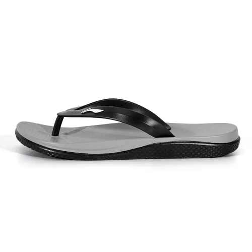 Li Ning Slip Resistant Abrasion Resistant Slip Resistant Abrasion Resistant Flip Flops Men's Black Gray