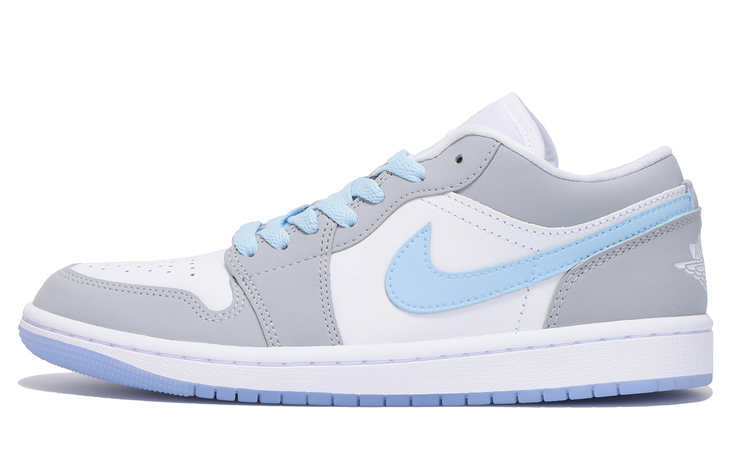 Jordan Air Jordan 1 Slip Resistant Abrasion Resistant Low top Vintage Basketball Shoes Women’s Light Gray