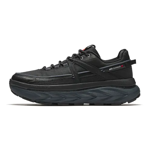 Anta Mountain Opening V2 Cushioning Slip Resistant Low top Hiking Shoes Men's Black
