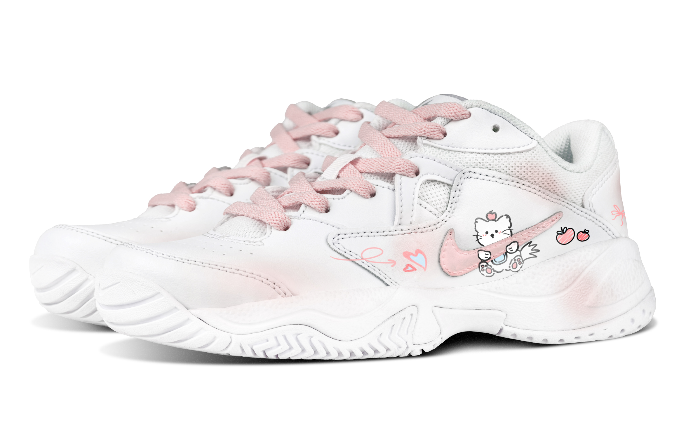 Nike Court Lite 2 Pink Kitten Special Box Textile, Synthetic Leather Abrasion Resistant Abrasion Resistant Low top