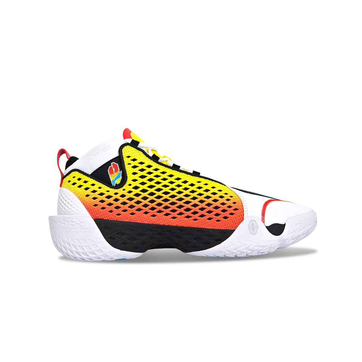 Li Ning BadFive 5 Cushioning Slip Resistant Abrasion Resistant Mid top Basketball Shoes Men’s Black White Yellow