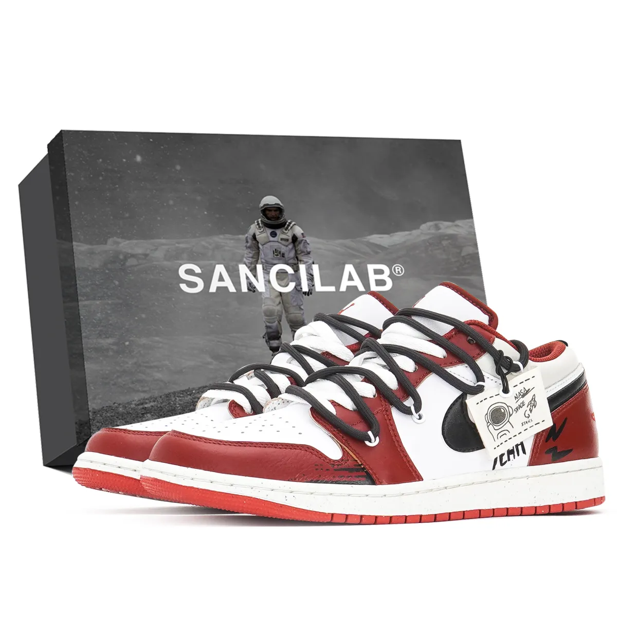 Jordan Air Jordan 1 Low top Vintage Basketball Shoes Men's Orange Red