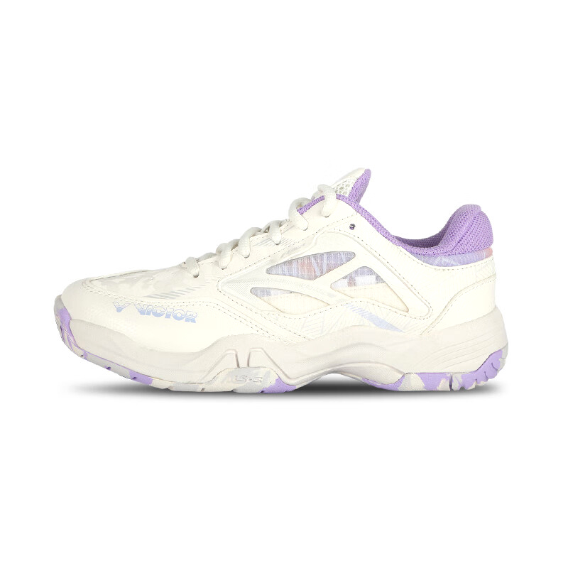 VICTOR Slip Resistant, Abrasion Resistant, Breathable Low top Badminton Shoes Women’s White Purple