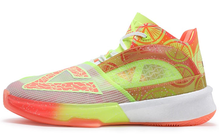 PEAK Surfing The Big Triangle 1.0 Performance Basketball Shoes Men’s Fluorescent Red Green