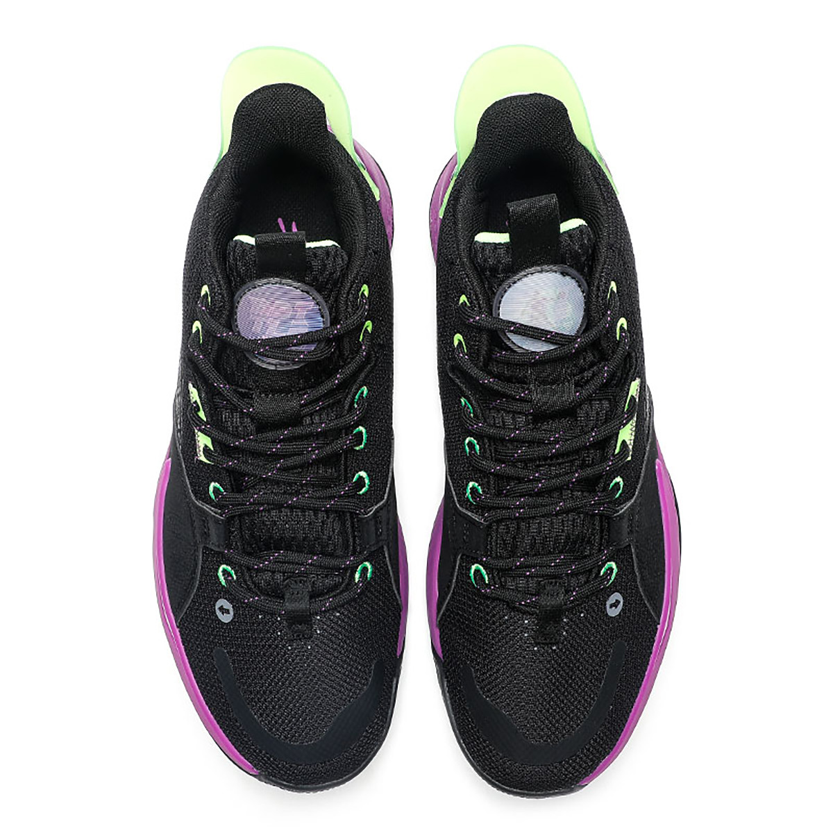 QIAODAN Shui Rebound Technology Cushioning, Wear Resistant Mid top Basketball Shoes Men’s Black Purple