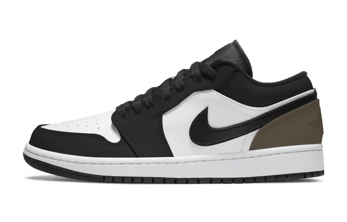 Jordan Air Jordan 1 Slip Resistant Abrasion Resistant Low top Vintage Basketball Shoes Unisex Black