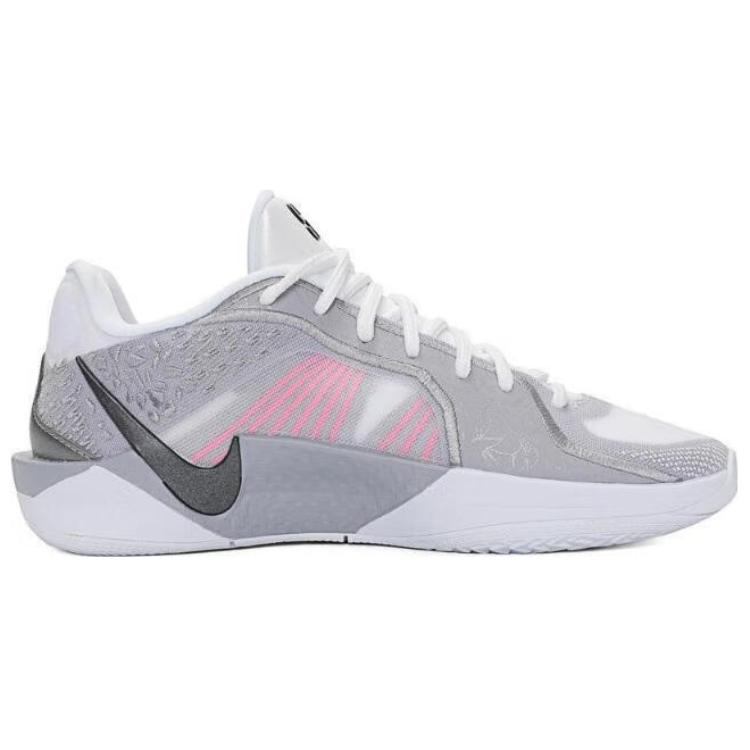 Nike Sabrina 2 Soft And Comfortable Slip Resistant Abrasion Resistant Low top Basketball Shoes Women’s Gray Pink