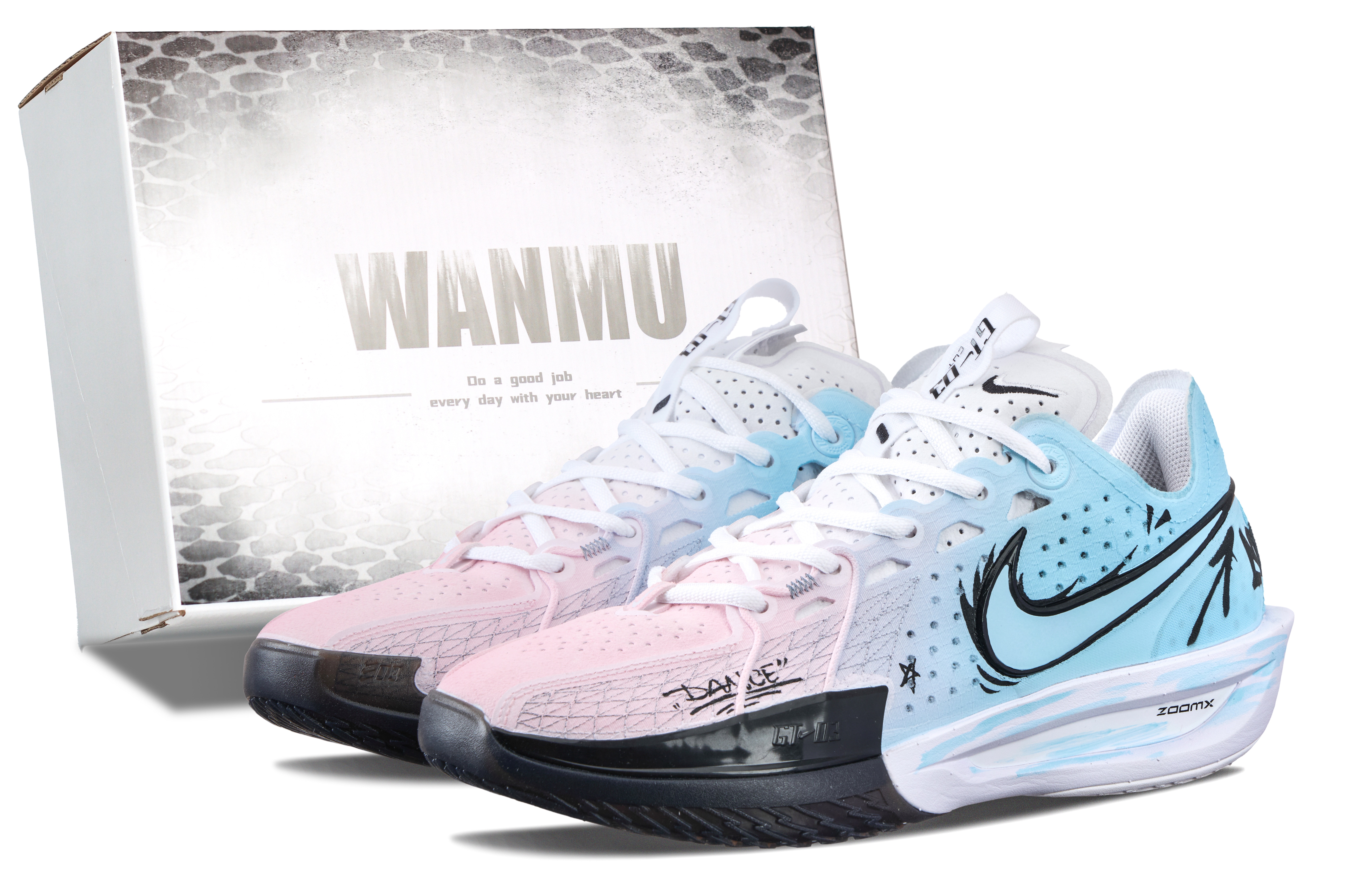 Nike Air Zoom G.T.Cut 3 Deep Sea Star Mesh Cushioning Abrasion Resistant Support Low top Basketball Shoes Unisex