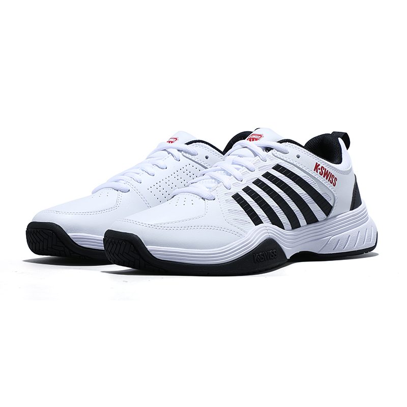 K·SWISS Cushioning Abrasion Resistant Low top Tennis Shoes Men’s White Black
