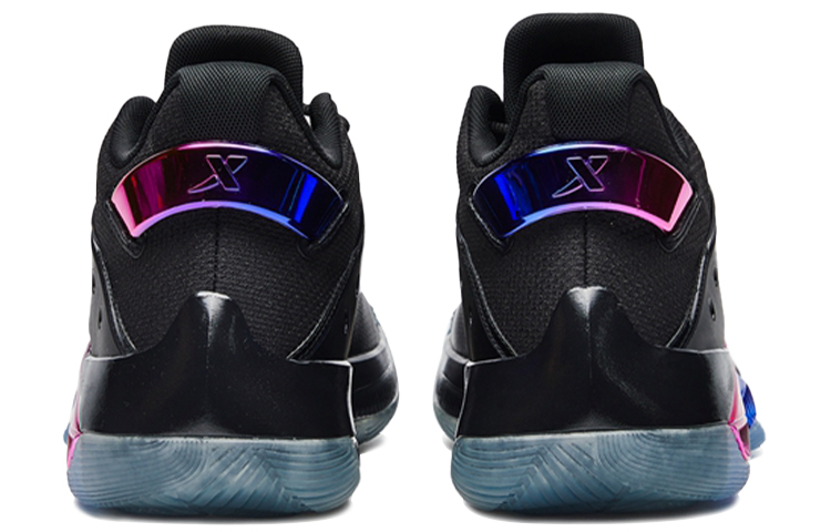 XTEP Levitation 4 Slip Resistant Abrasion Resistant Low top Basketball Shoes Men’s Black Purple