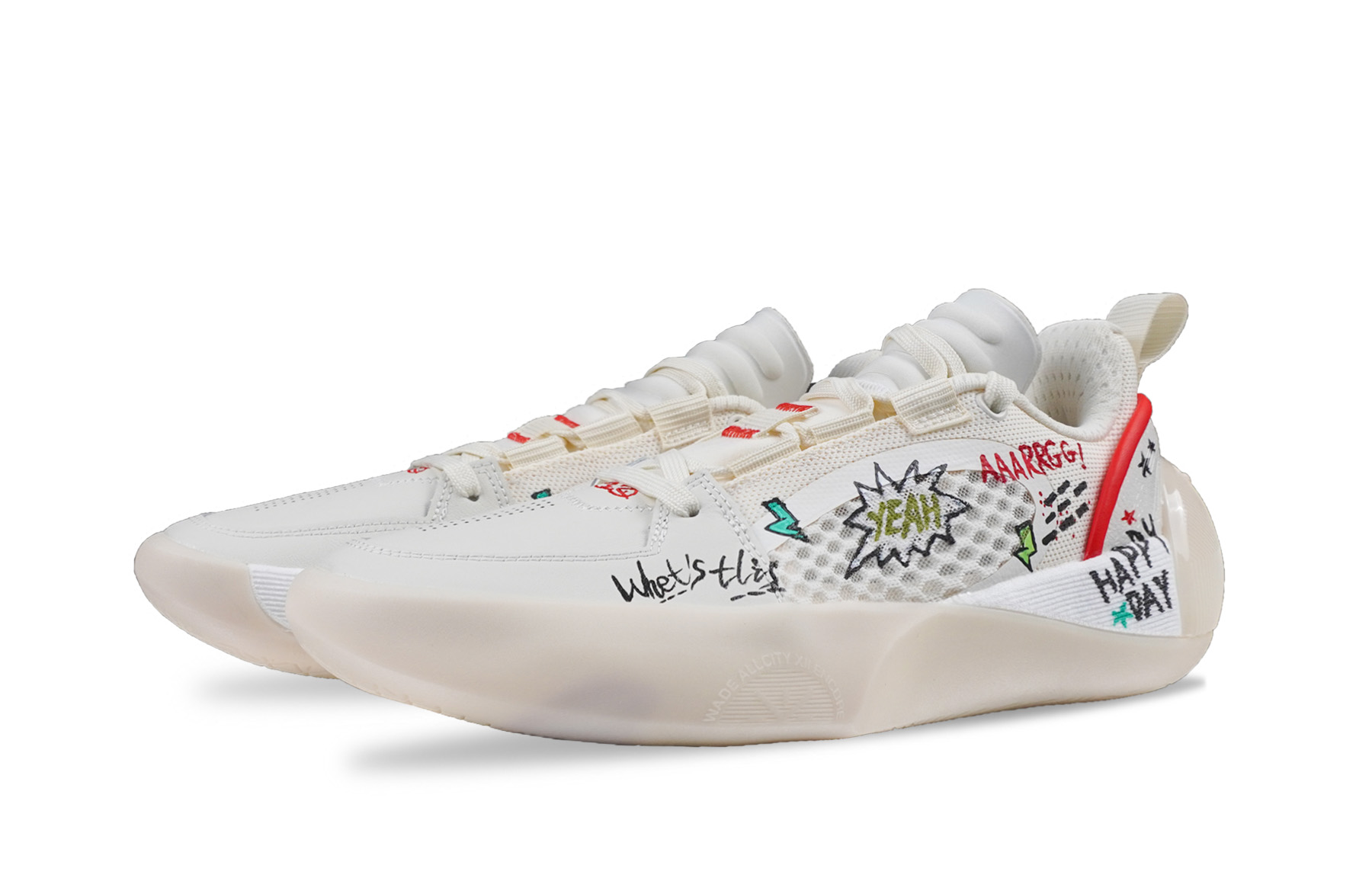 Li Ning All City 12 ENCORE Slip Resistant Abrasion Resistant Low top Basketball Shoes Men’s Ecru