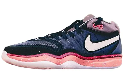 Nike Air Zoom GT Hustle 2 Slip Resistant Mid top Basketball Shoes Men's Pink Blue
