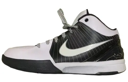 Nike Zoom Kobe 4 Slip Resistant Low top Basketball Shoes Men's Black White