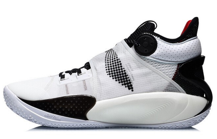 Li Ning SONIC 9 Cushioning Slip Resistant Mid top Basketball Shoes Unisex White PE Sponsor Edition