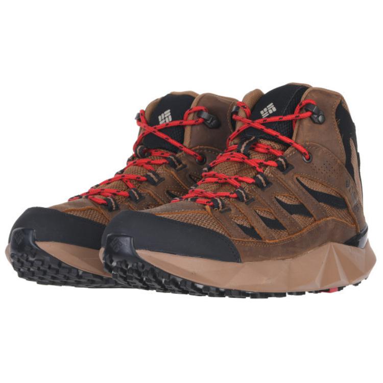 Columbia Slip Resistant Abrasion Resistant High top Hiking Shoes Men’s Brown