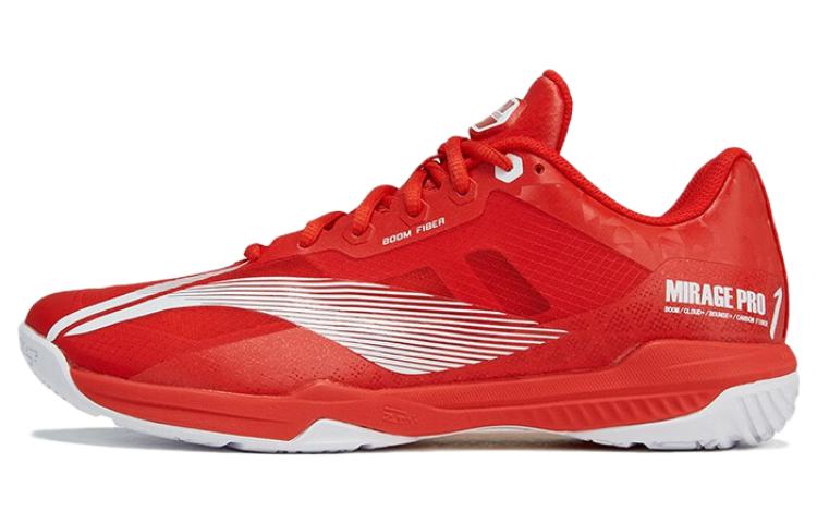 Li Ning Shadow Speed Pro Rubber Cushioning Slip Resistant Low top Badminton Shoes Unisex Red