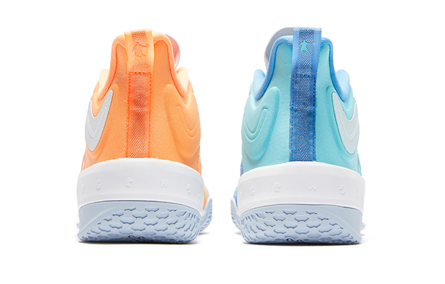 QIAODAN Fang Pro 2 Cushioning Slip Resistant Abrasion Resistant High top Basketball Shoes Men’s Orange Blue White
