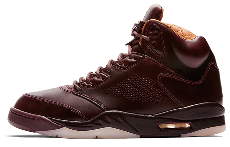 Jordan Air Jordan 5 Retro Premium Wine OG Trendy High Top Retro Basketball Shoes Men's Wine Red