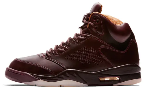 Jordan Air Jordan 5 Retro Premium Wine OG Trendy High Top Retro Basketball Shoes Men's Wine Red