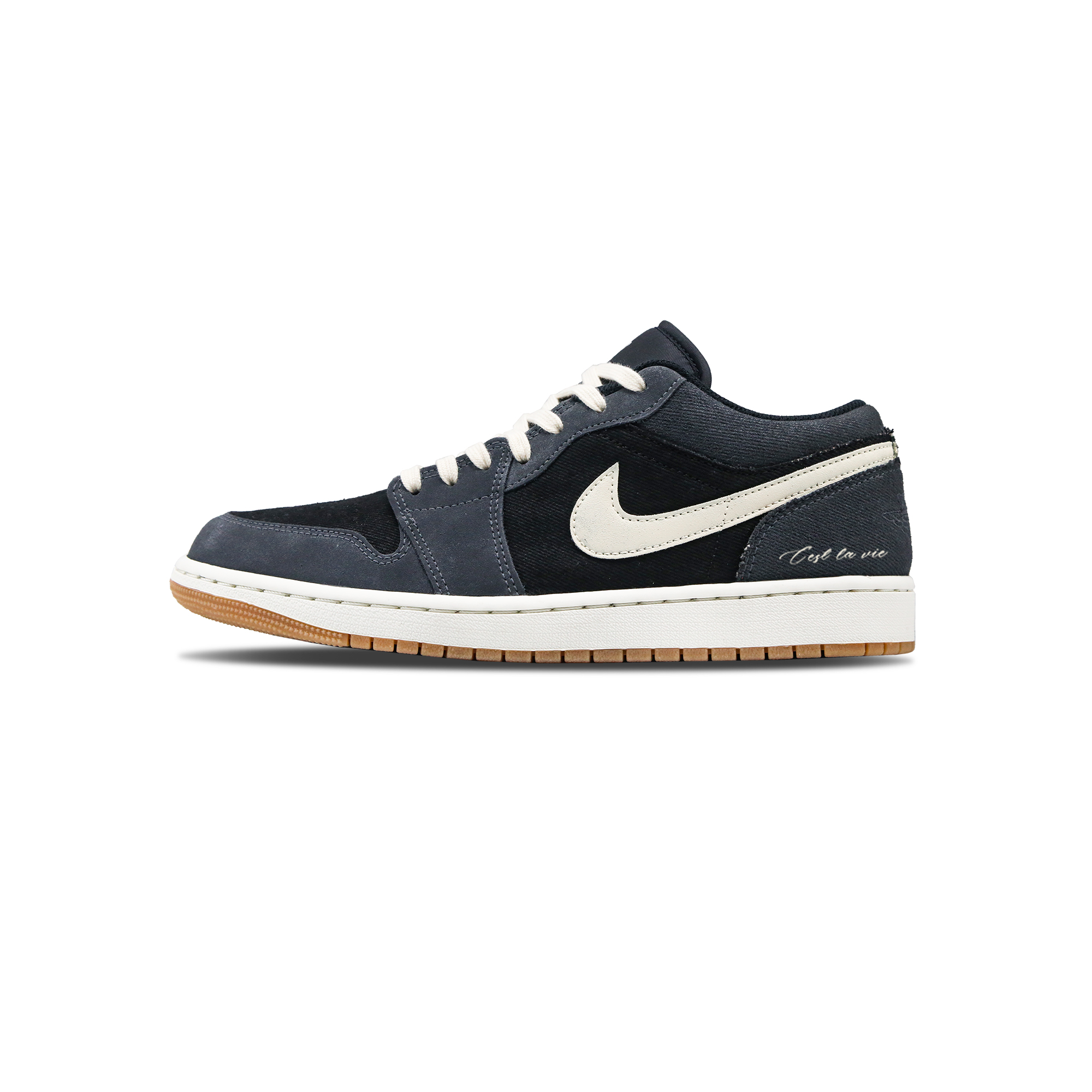 Jordan Air Jordan 1 Stealth Ops2.0 Abrasion Resistant Low top Vintage Basketball Shoes Men’s Black Gray