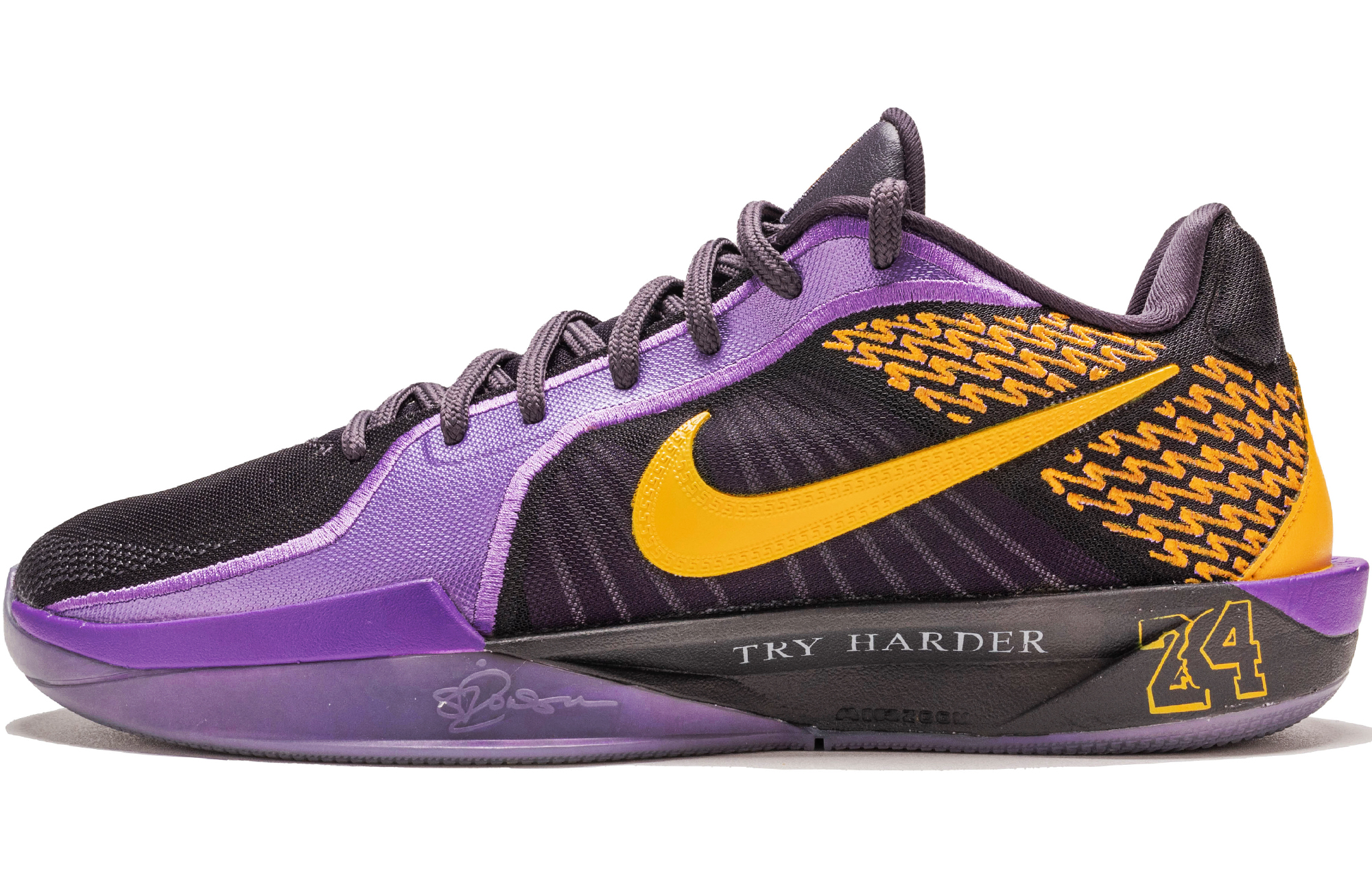 Nike Sabrina 2 Fabric Cushioning, Wear Resistant Low top Basketball Shoes Unisex Purple Black Yellow