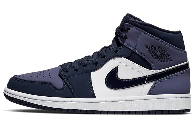 Jordan Air Jordan 1 Mid Sanded Purple lightweight woven mid-top retro basketball shoes for men and women, Sanded Purple