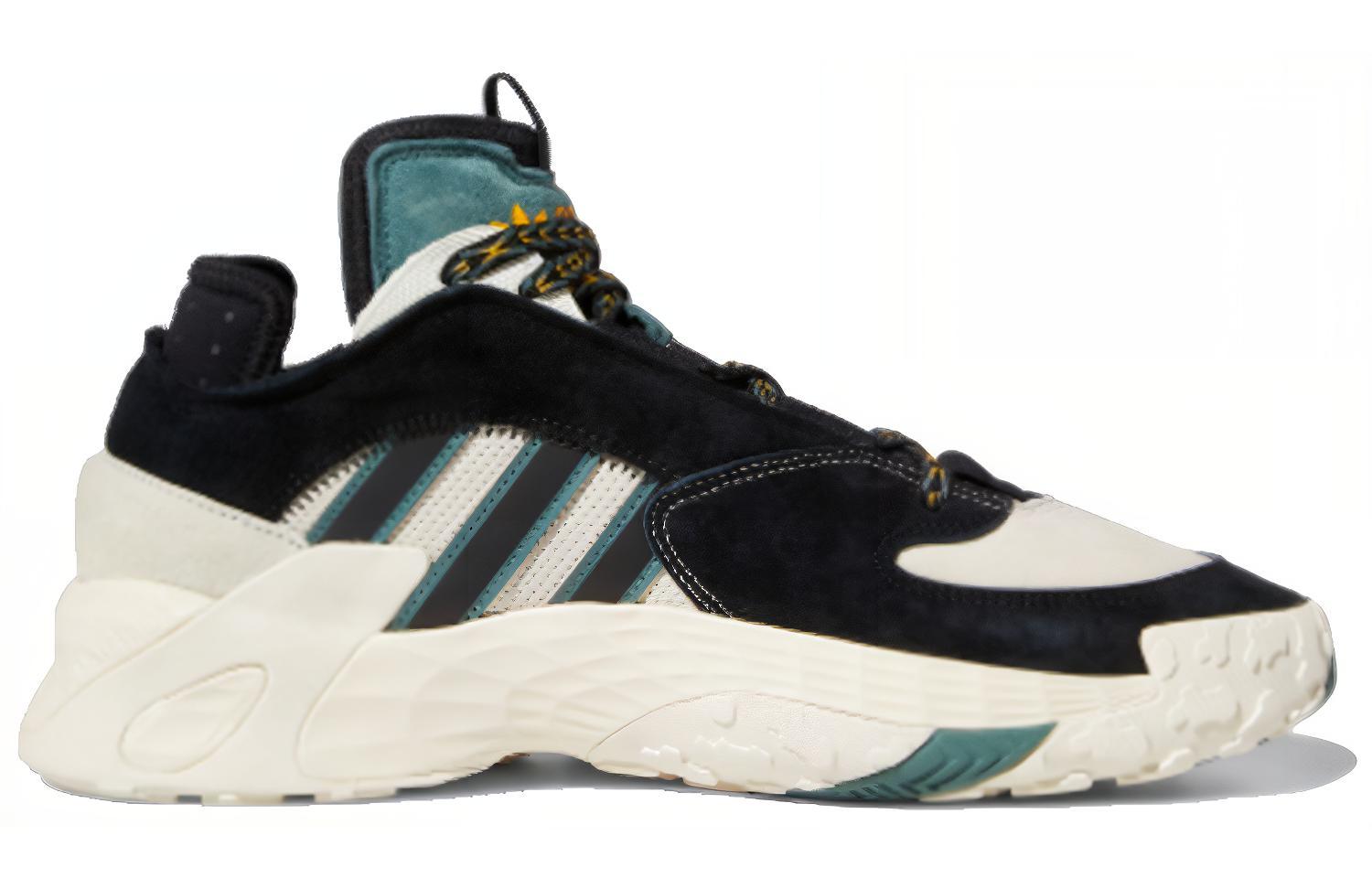 Кроссовки adidas STREETBALL (бело-черно-зеленые) — фото 2