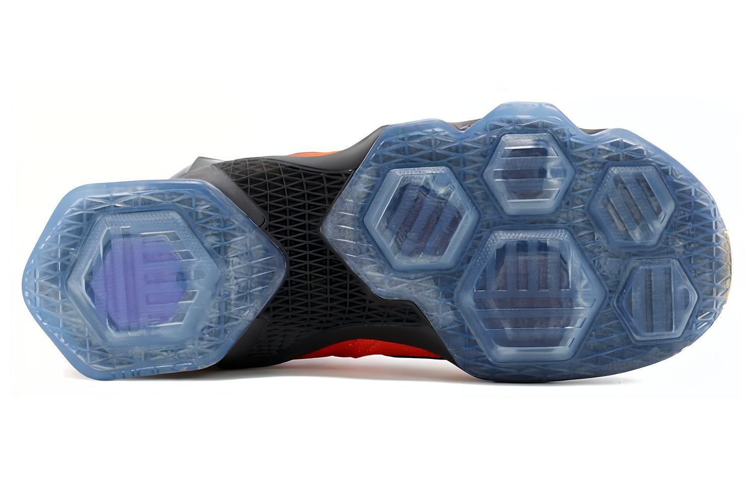 Мужские кроссовки Nike Lebron 13 Doernbecher (оранжево-синие) — 激光橙/紫/黑 — фото 5