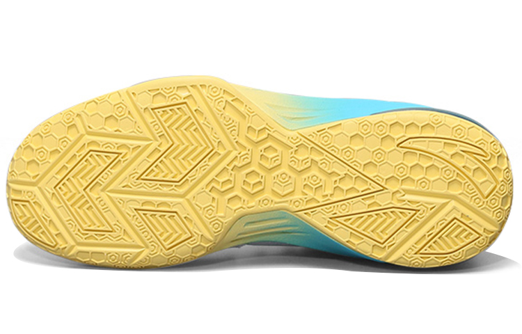 Anta Cushioning Slip Resistant Abrasion Resistant High top Basketball Shoes Men’s White Yellow Blue