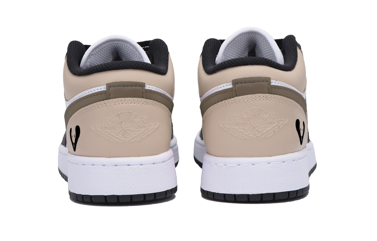 Jordan Air Jordan 1 Abrasion Resistant Low top Vintage Basketball Shoes Men’s Black Brown